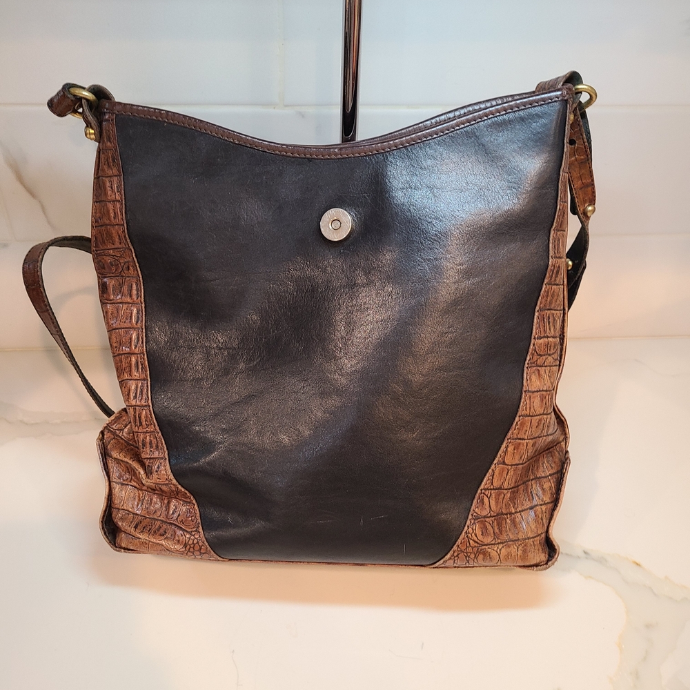 Brahmin Black and Tan Shoulder Bag - Picture 7 of 9